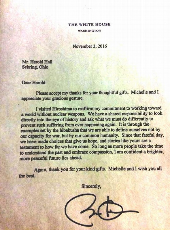 1. Obamas letter to Harold Hall