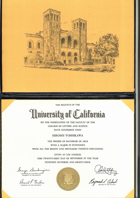 1.UCLA Yoshikawas diploma